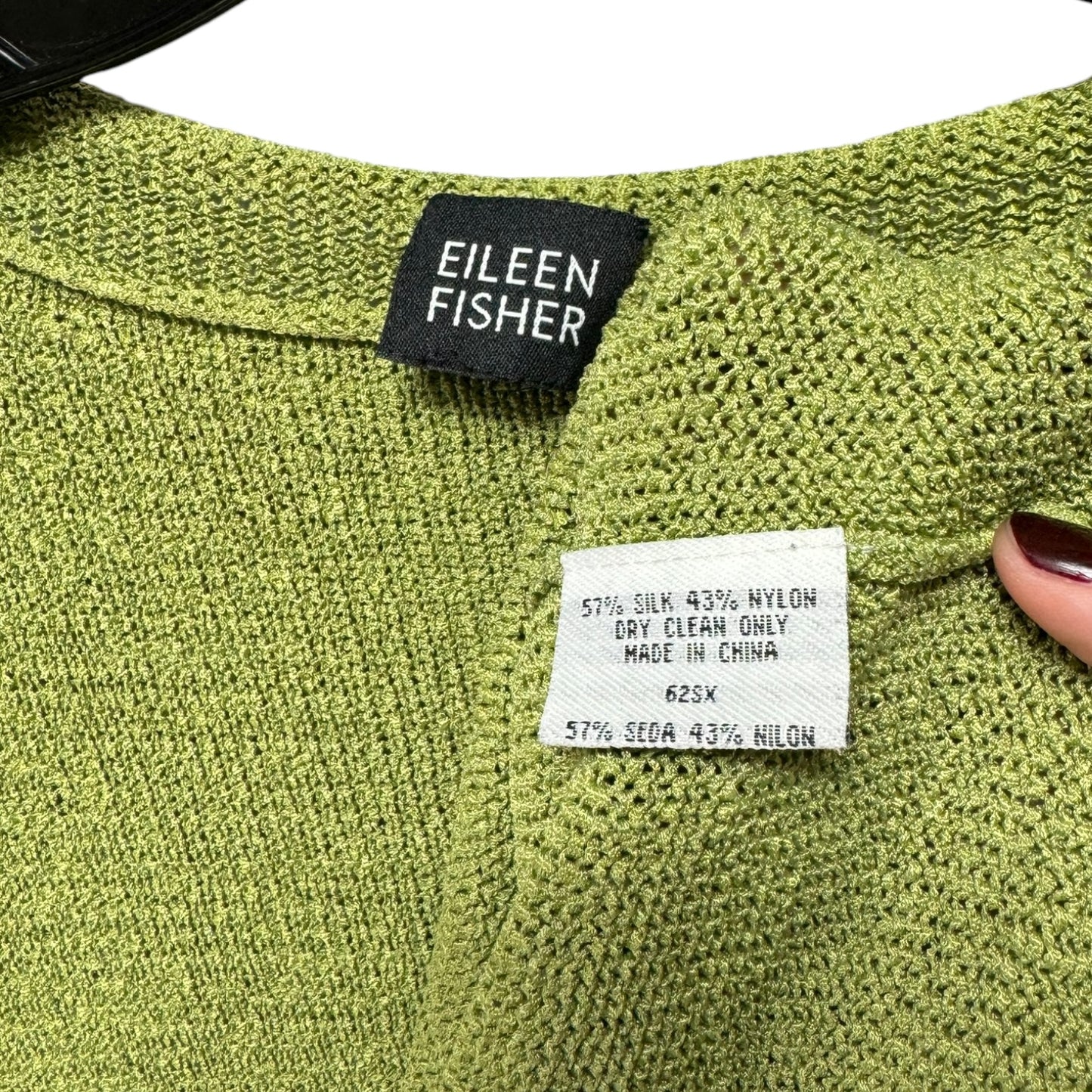 Silk Sweater By Eileen Fisher In Green, Size: M