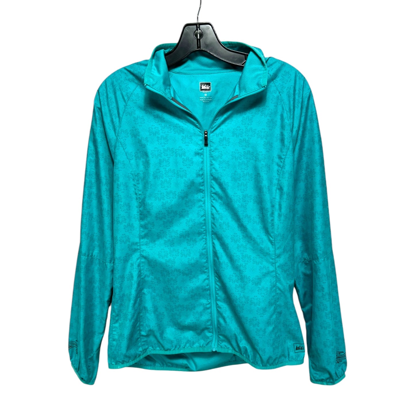 Jacket Windbreaker By Rei In Aqua, Size: M