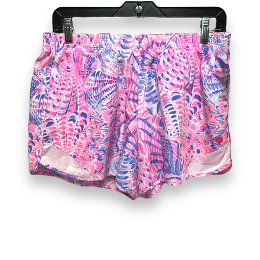 Luxletic 4 Ocean Trail Short Designer By Lilly Pulitzer In Raz Berry Sea You Soon, Size: L