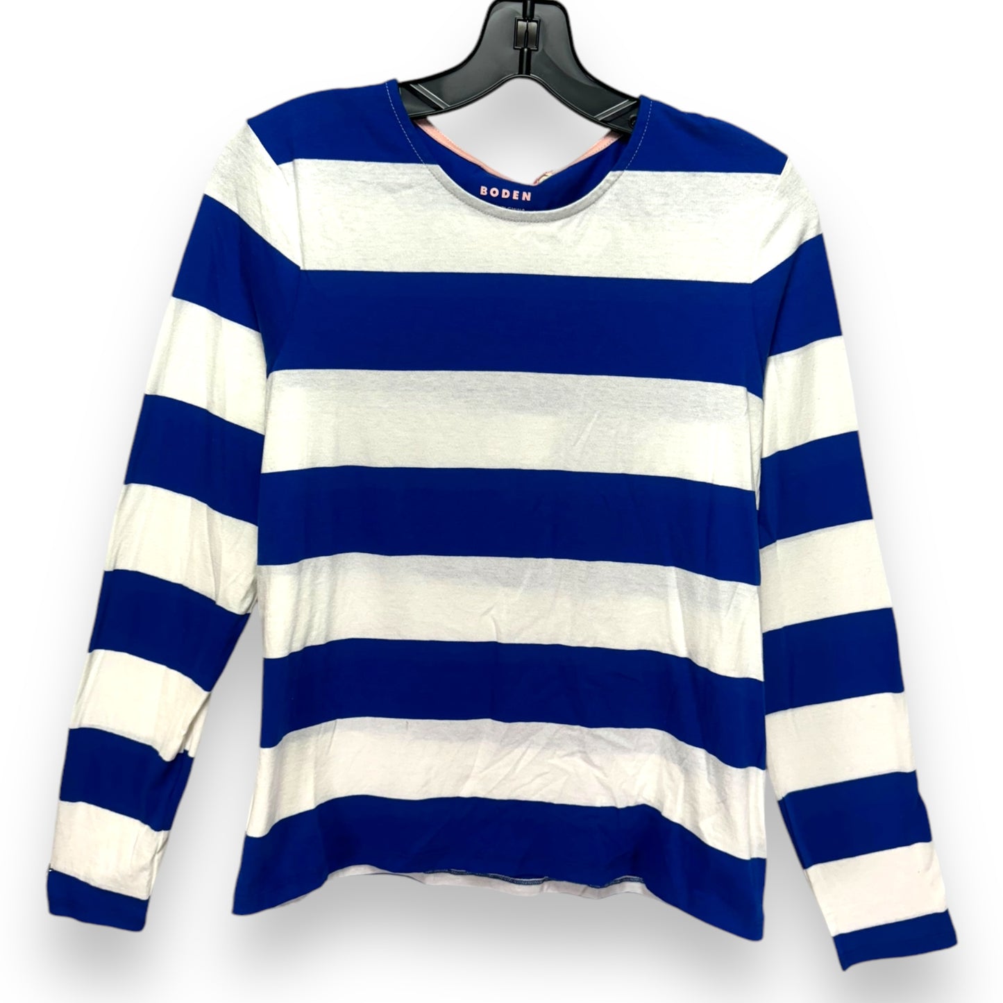 Top Long Sleeve By Boden In Striped Pattern, Size: 8