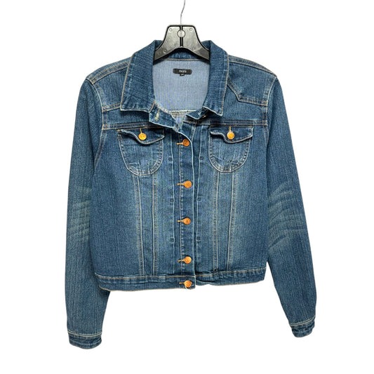 Jacket Denim By Chiqle In Blue Denim, Size: L