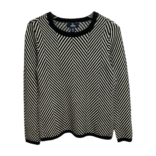 Sweater Cashmere By Lands End In Black & White, Size: Xs