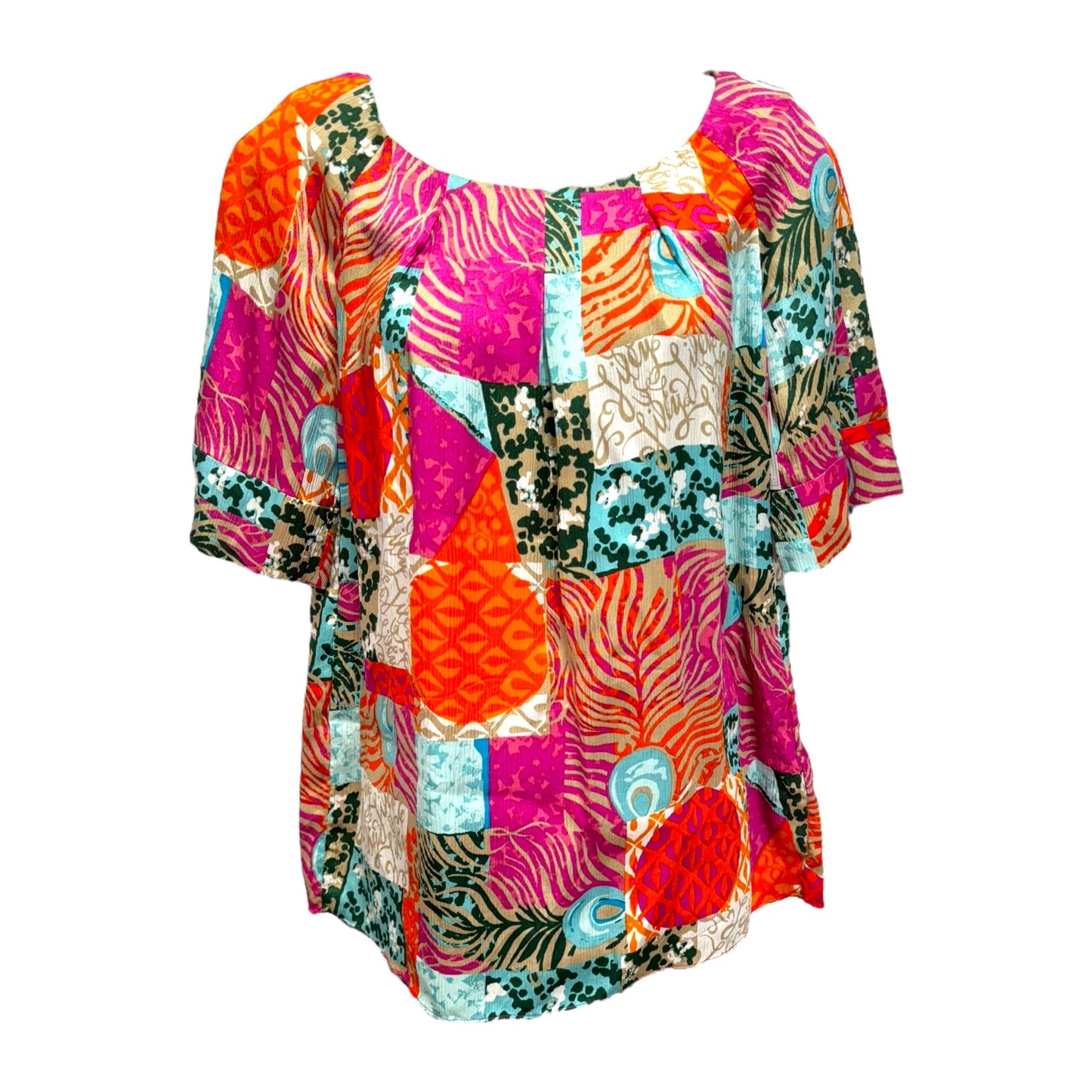 Keating Silk Blouse Designer By Lilly Pulitzer In Multi-colored, Size: 6