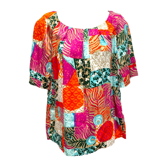 Keating Silk Blouse Designer By Lilly Pulitzer In Multi-colored, Size: 6