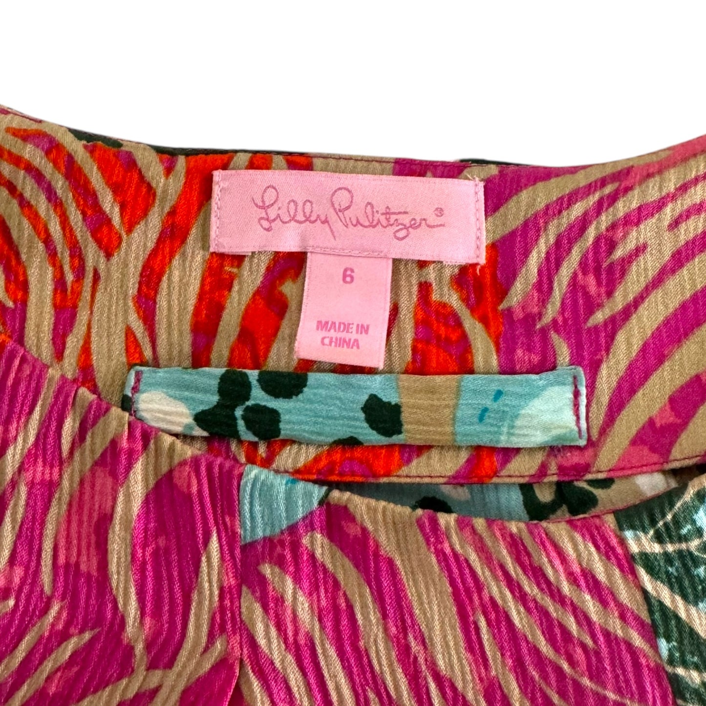 Keating Silk Blouse Designer By Lilly Pulitzer In Multi-colored, Size: 6