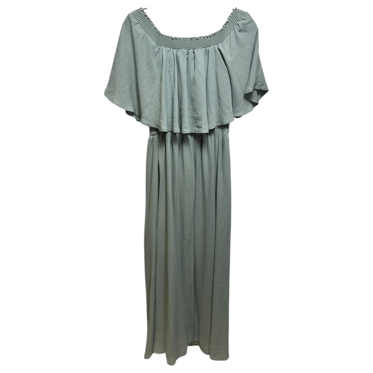 Hacienda Off Shoulder Maxi Dress By Show Me Your Mumu In Aqua, Size: L