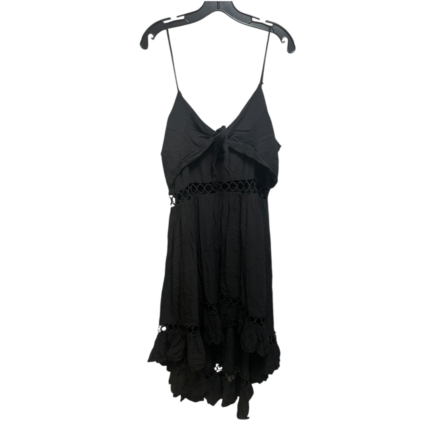 Tie Front Dress Casual Maxi By Elle In Black, Size: 3x