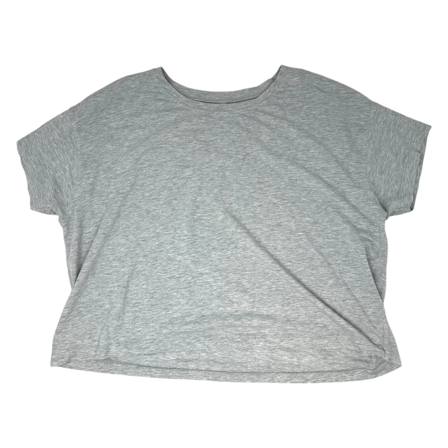 Cropped Athletic Top Short Sleeve By Lululemon In Grey, Size: S