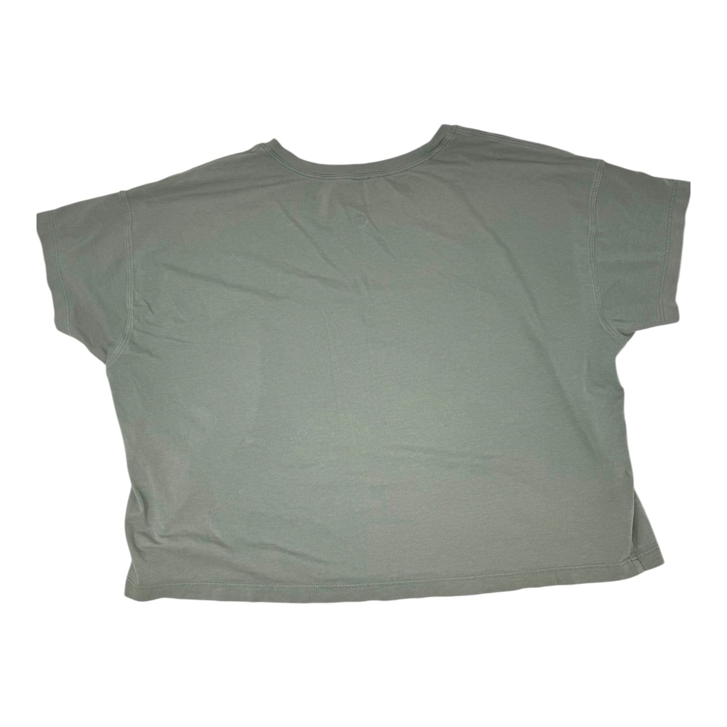 Cropped Athletic Top Short Sleeve By Lululemon In Green, Size: S