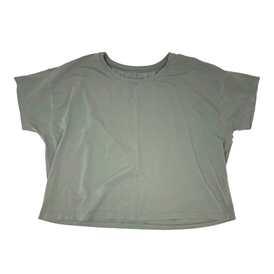 Cropped Athletic Top Short Sleeve By Lululemon In Green, Size: S