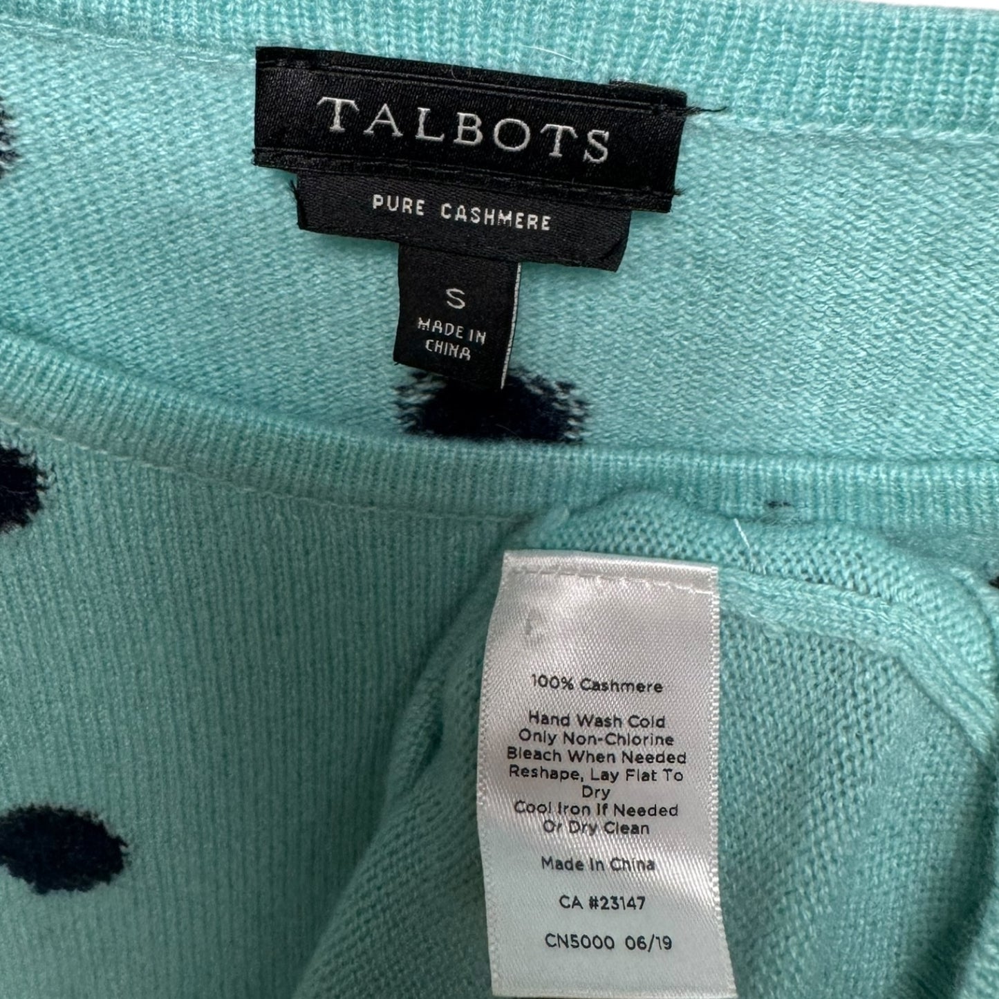 Sweater Cashmere By Talbots In Polkadot Pattern, Size: S