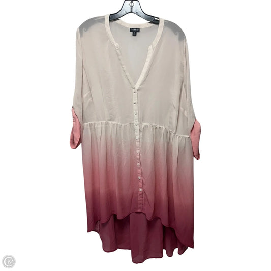 Tunic Short Sleeve By Torrid In Ombre Print, Size: 3x
