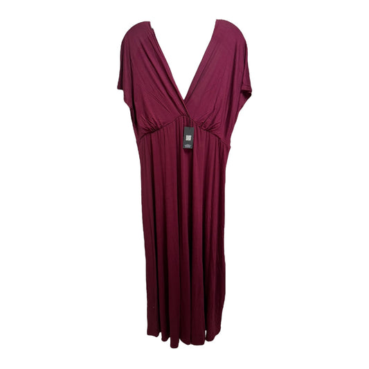 Dress Casual Maxi By 24seven In Maroon, Size: 2x