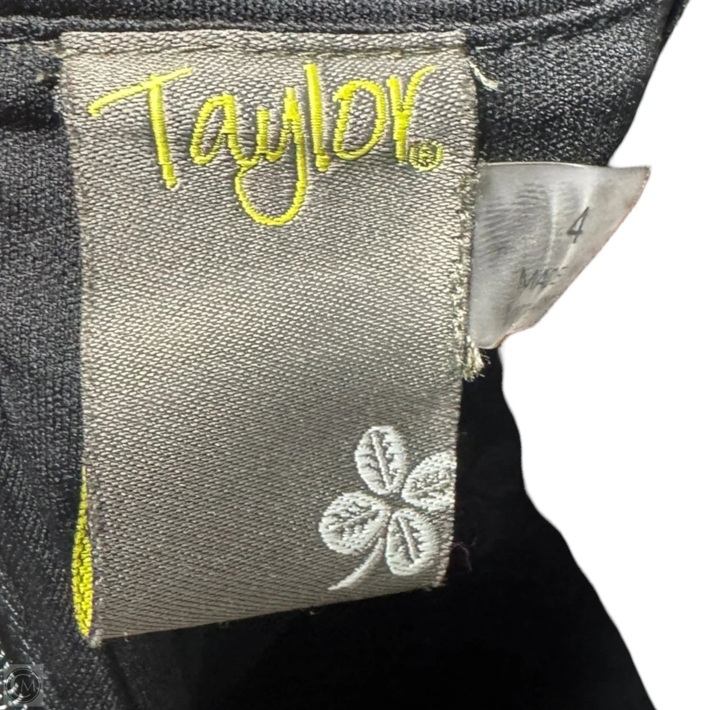 Lace & Chiffon Ruffle Mini Dress By Taylor In Black, Size: 4
