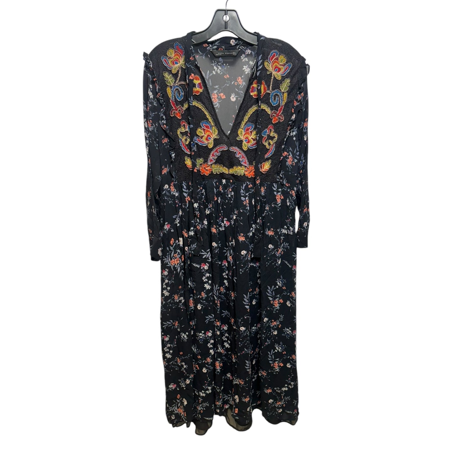 Dress Casual Maxi By Zara Women In Navy, Size: L