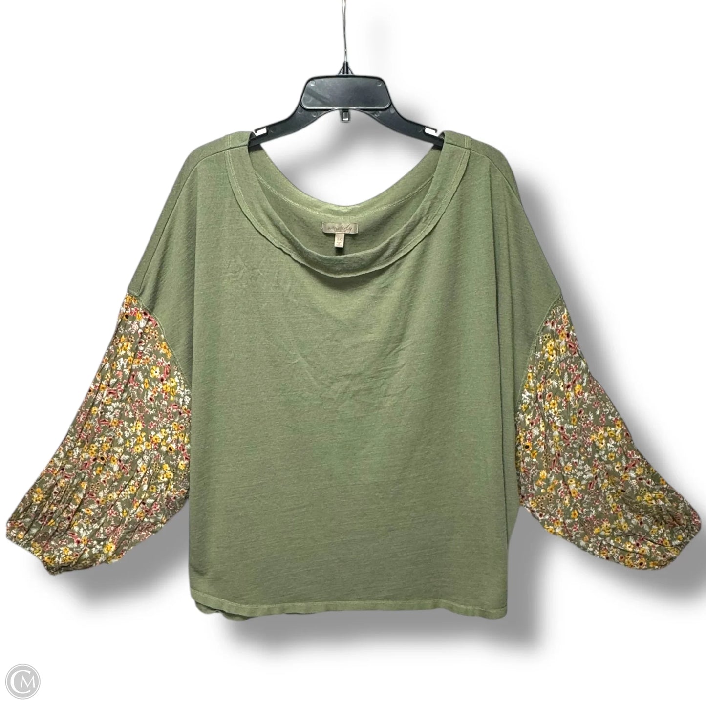 Top Long Sleeve By Wonderly In Green, Size: 3x