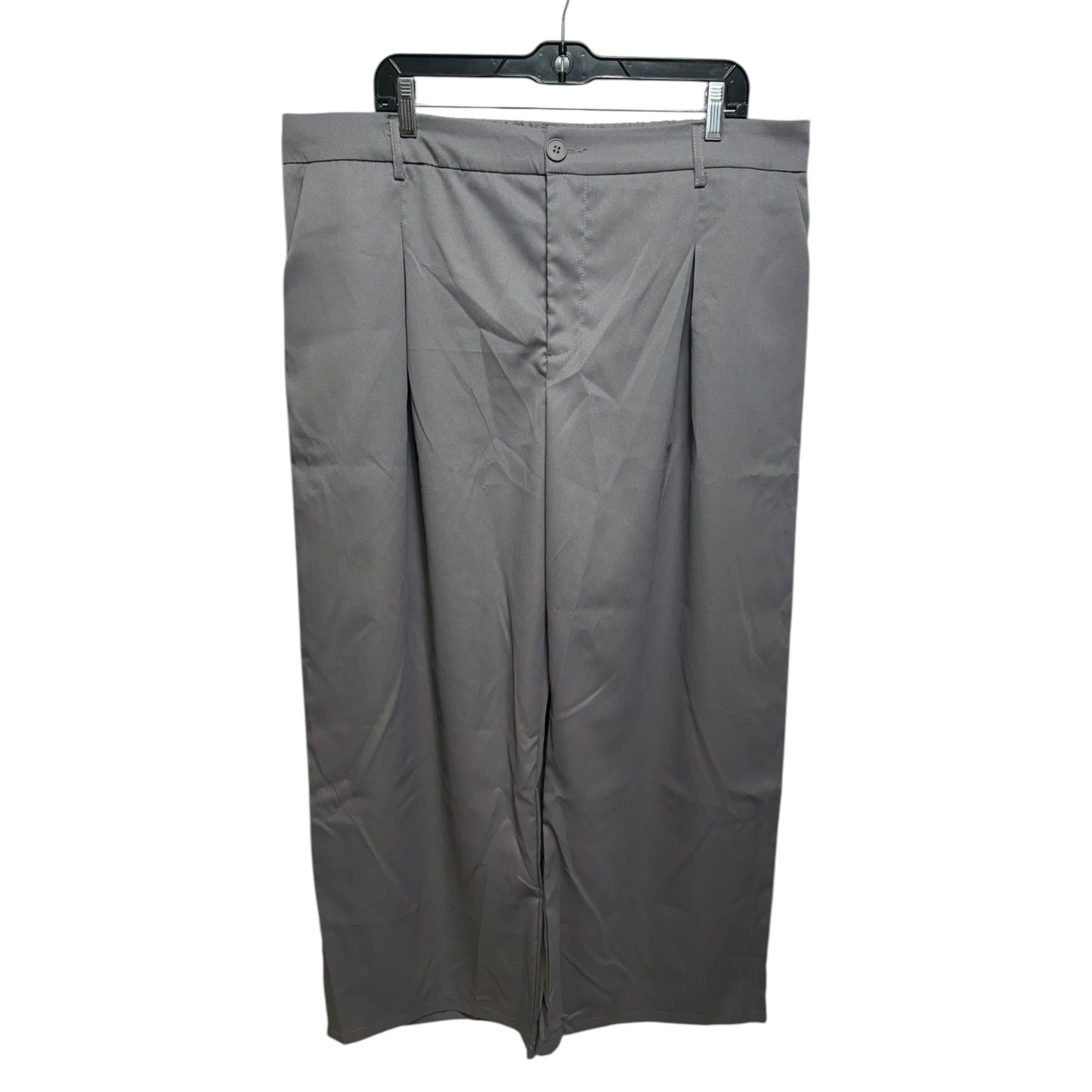 Pants Wide Leg By Shein In Grey, Size: 3x