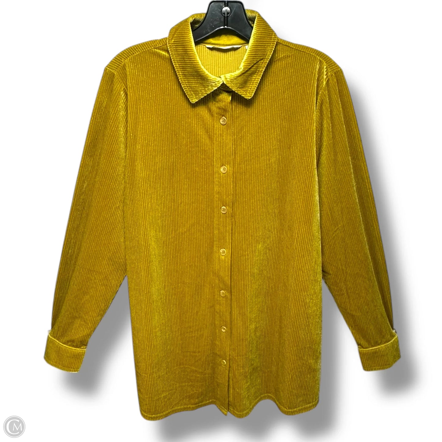 Top Long Sleeve By Soft Surroundings In Gold, Size: M