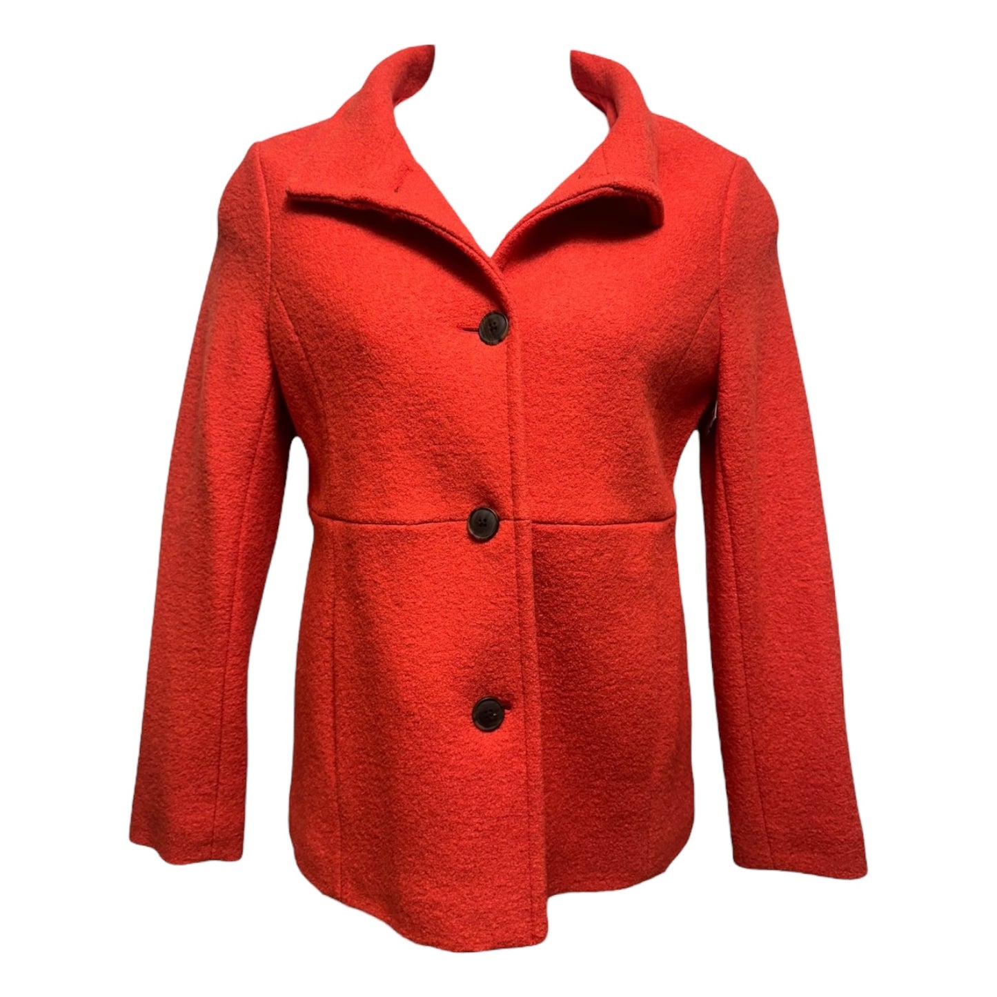 Coat Wool By Lands End In Orange, Size: 10