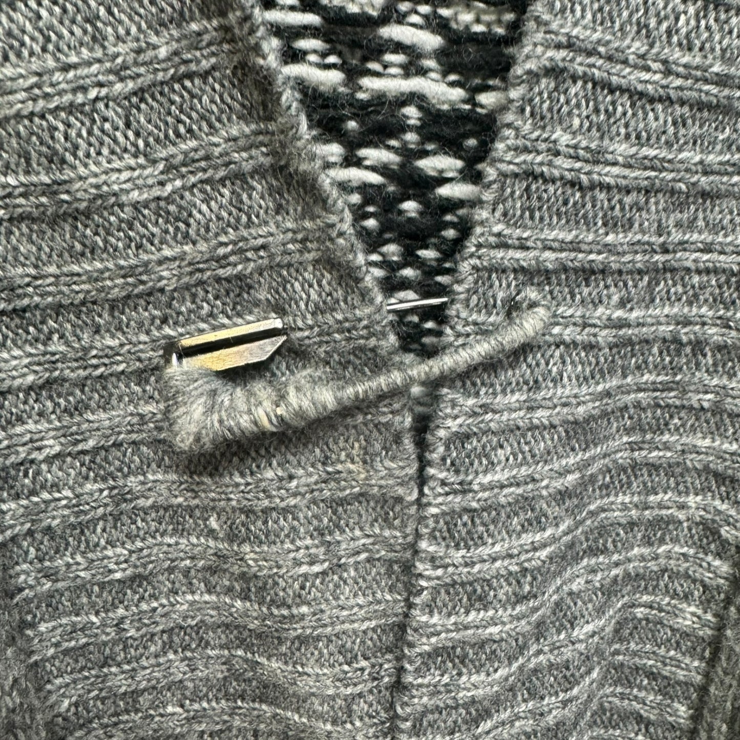 Sweater Cardigan By J. Jill In Black & Grey, Size: M