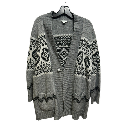 Sweater Cardigan By J. Jill In Black & Grey, Size: M