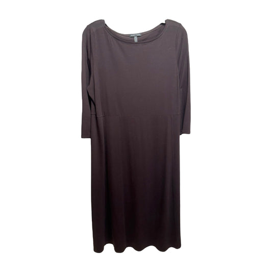 Dress Casual Maxi By Eileen Fisher In Brown, Size: M