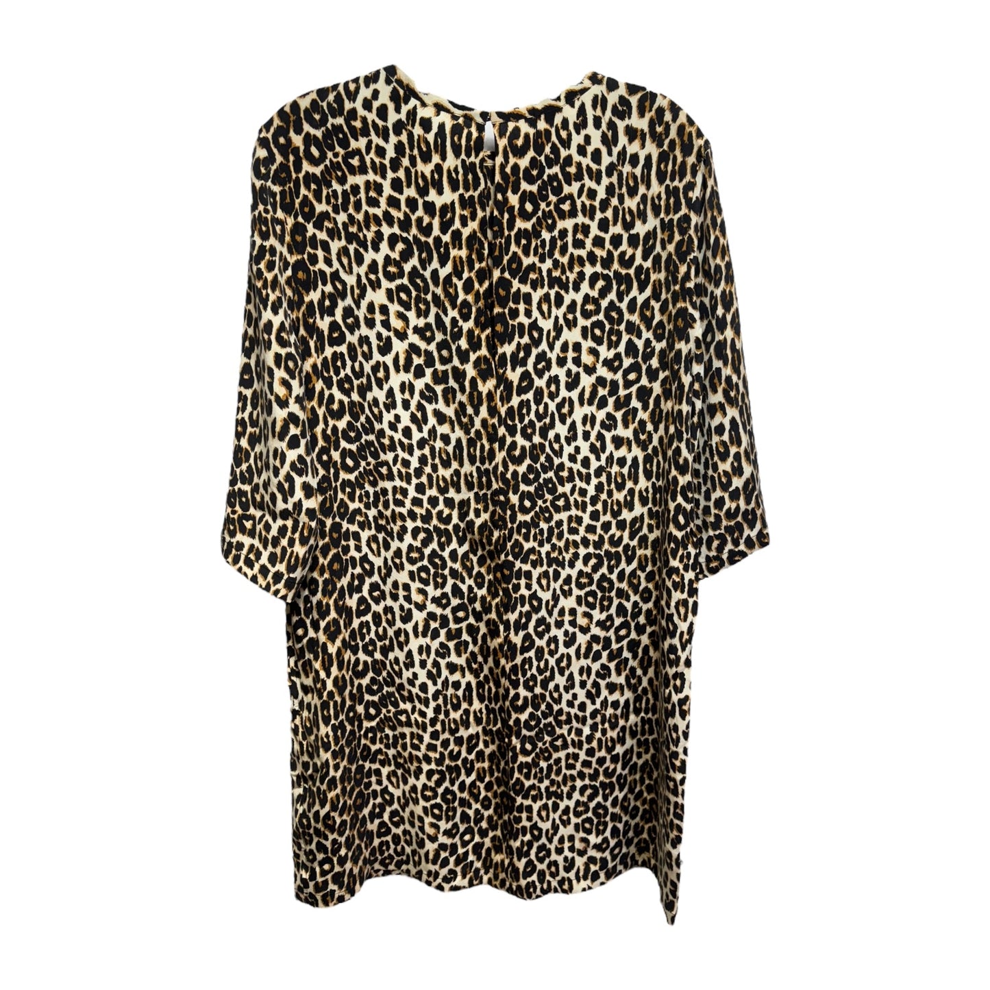 Silk Dress Casual Short By Equipment In Animal Print, Size: L