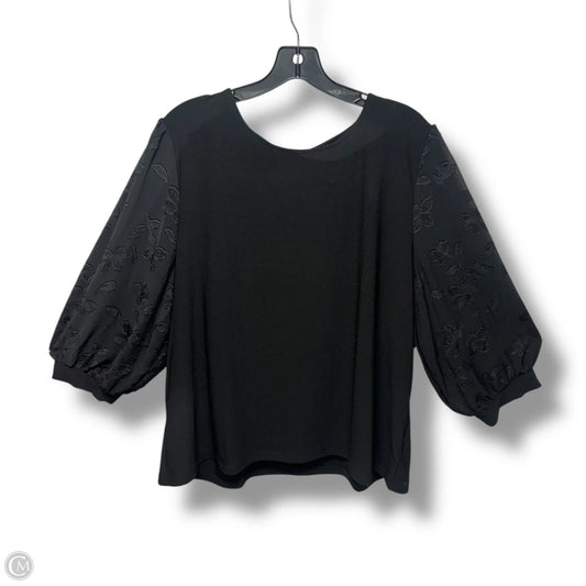 Top Long Sleeve By Cece In Black, Size: Xxl