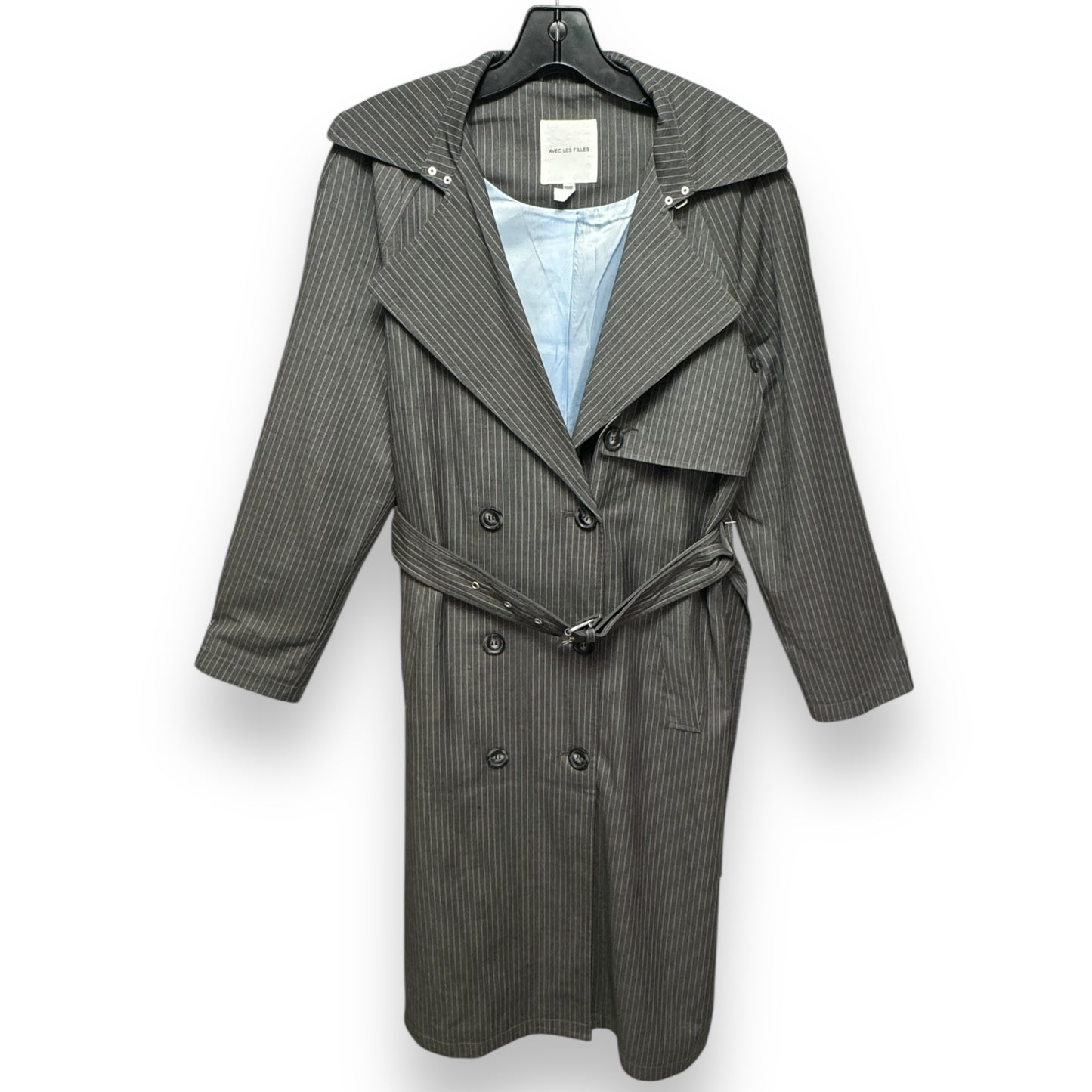 Coat Trench Coat By Avec Les Filles In Striped Pattern, Size: Xs