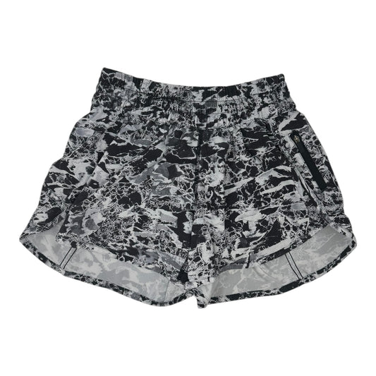 Tracker Short V 4" By Lululemon In Interlaced Alpine White Black / Black, Size: 6