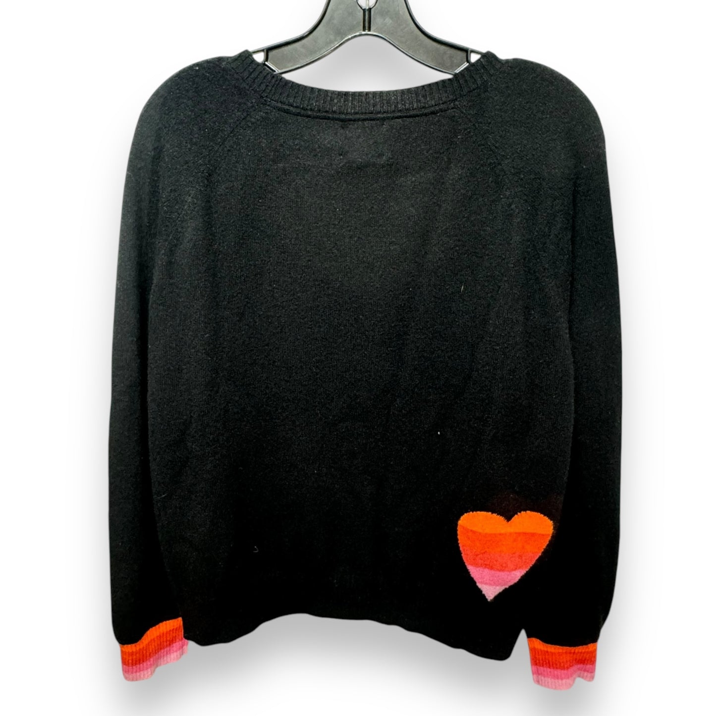 Snow Heart Cashmere Sweater By Brodie In Black, Size: L