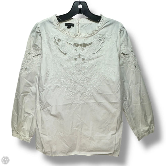 Top Long Sleeve By Talbots In Cream, Size: M