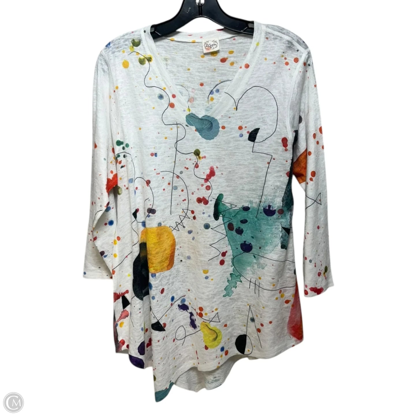 Top Long Sleeve By Cmc In Multi-colored, Size: M