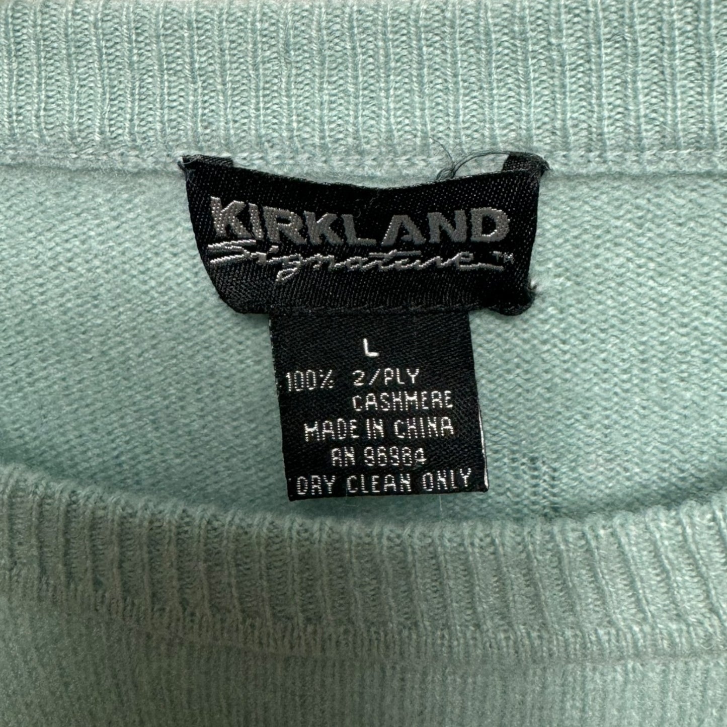 Sweater Cashmere By Kirkland In Aqua, Size: L