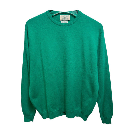 Classic Crew Fine Scottish Cashmere Sweater By McCulley’s In Green, Size: M