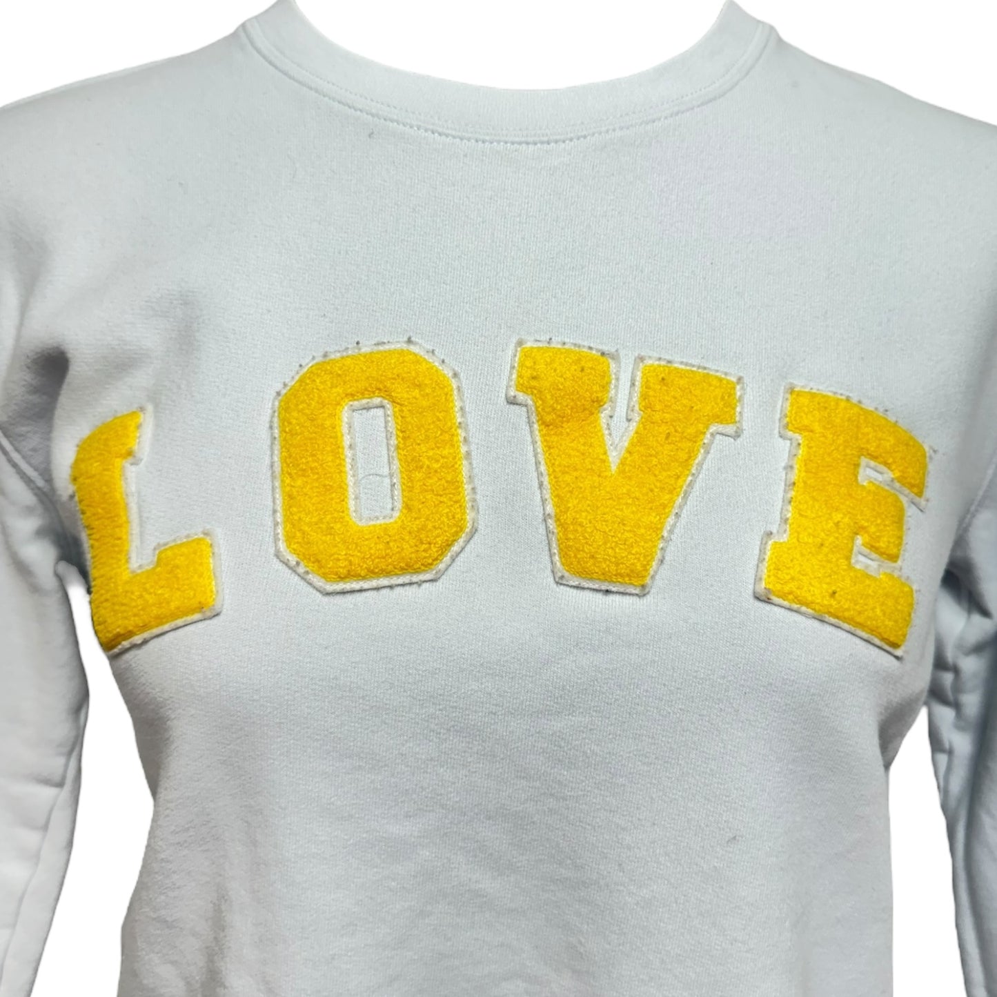 Love Varsity Sweatshirt Designer By Tory Burch In White, Size: L