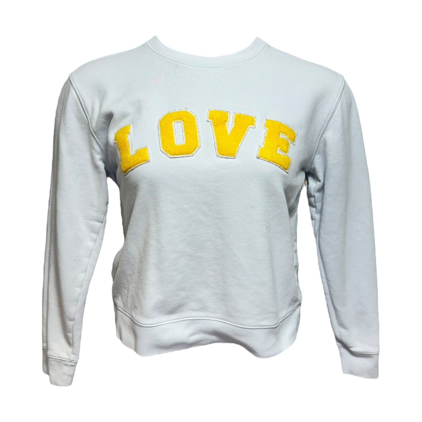 Love Varsity Sweatshirt Designer By Tory Burch In White, Size: L