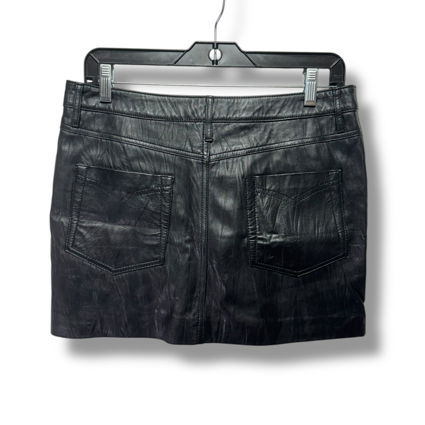 Faux Leather Mini Skirt Unbranded In Black, Size: M