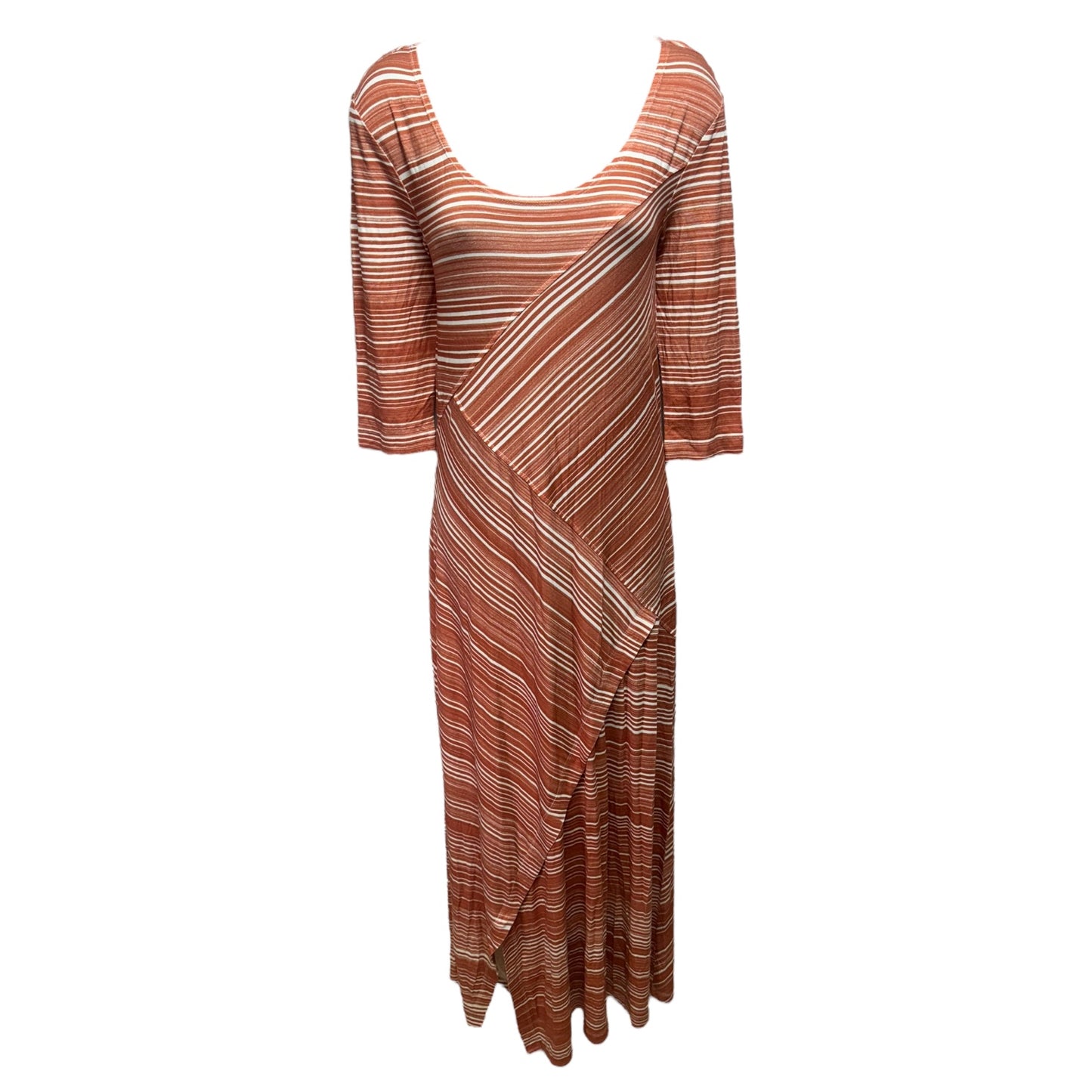 Circe Dress By Peruvian Connection In Melon Cream Stripe, Size: S