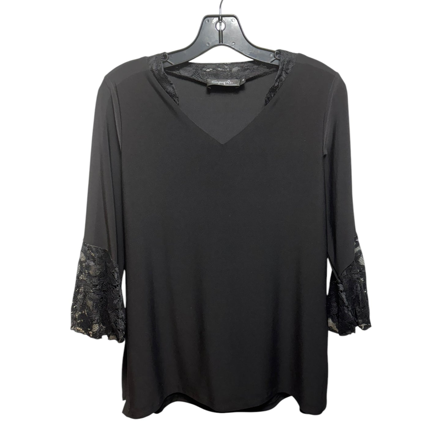 Lace Trim Top Long Sleeve By Sympli  Size: 6