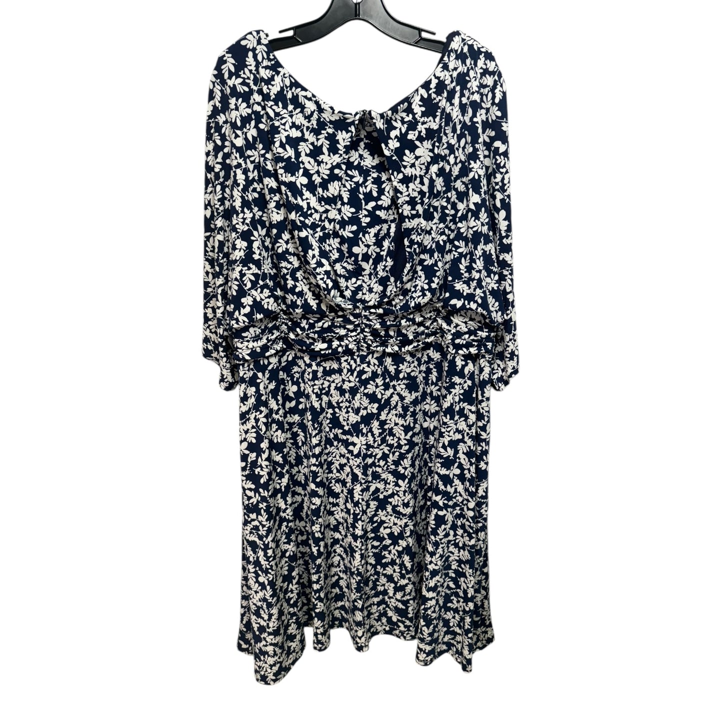 Dress Casual Midi By Jessica Howard In Blue & White, Size: 22