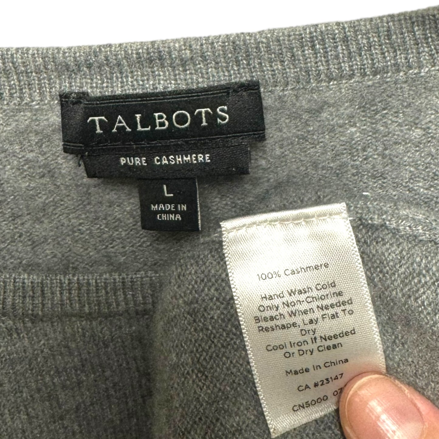 Sweater Cashmere By Talbots In Grey, Size: L