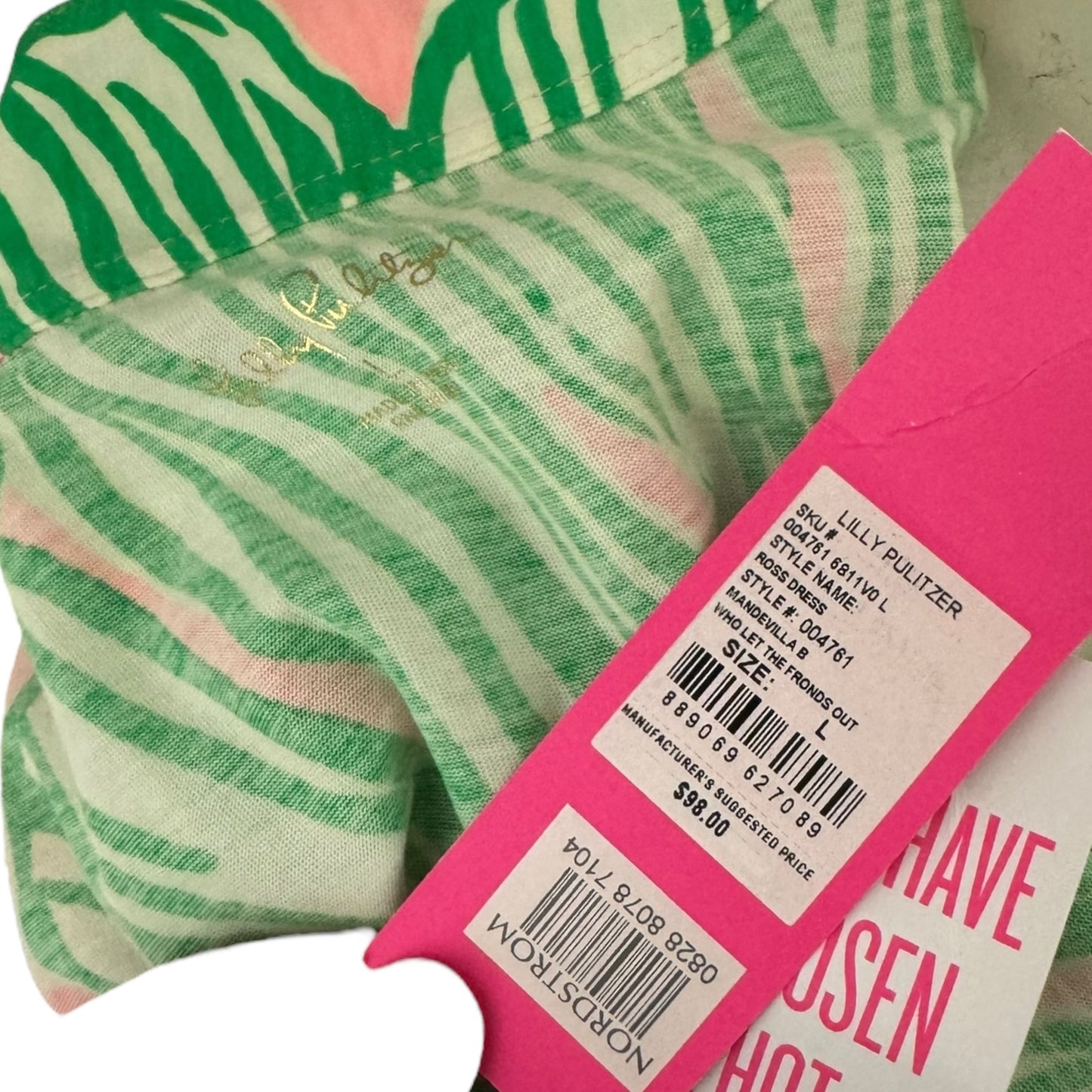 Ross Dress Designer By Lilly Pulitzer In Green & Pink, Size: L