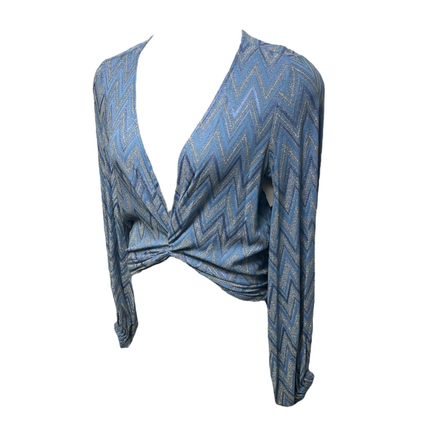 Chevron Dakota Top By Ramy Brook In Ocean Blue, Size: M