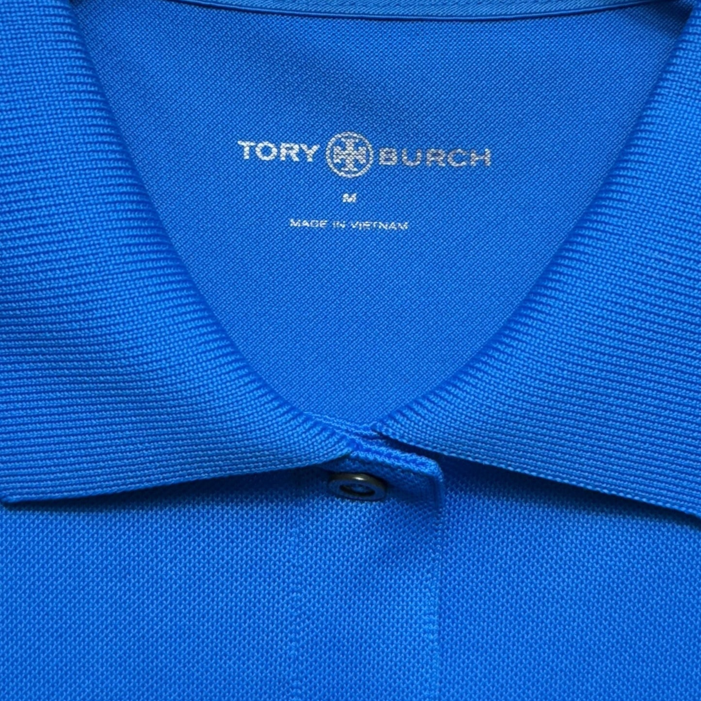 Performance Tech Pique Sleeveless Polo Designer By Tory Burch Sport In Blue, Size: M