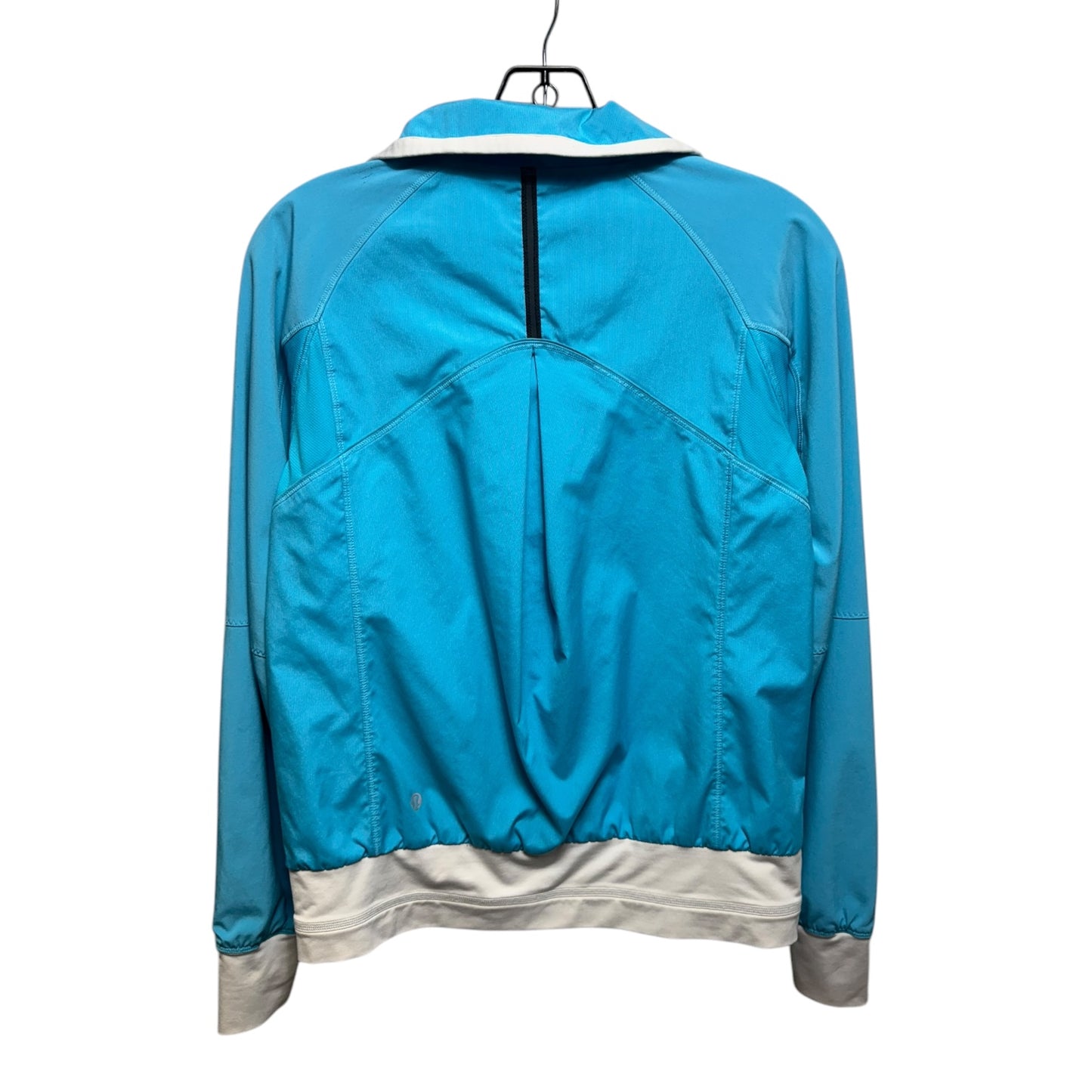 Run Track Attack Jacket By Lululemon In Spry Blue/White, Size: M