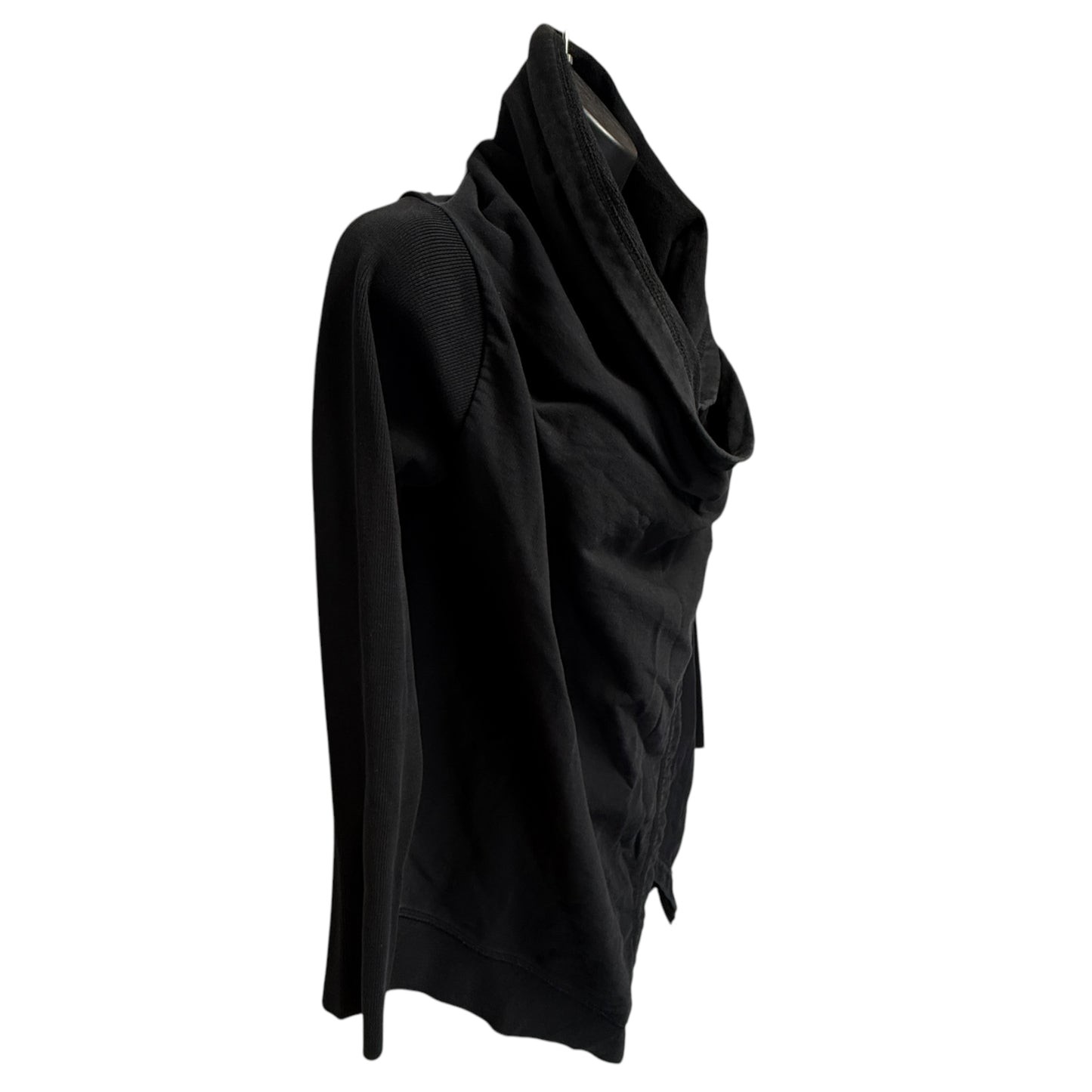 Draped Sweatshirt Cardigan Designer By All Saints In Black, Size: S