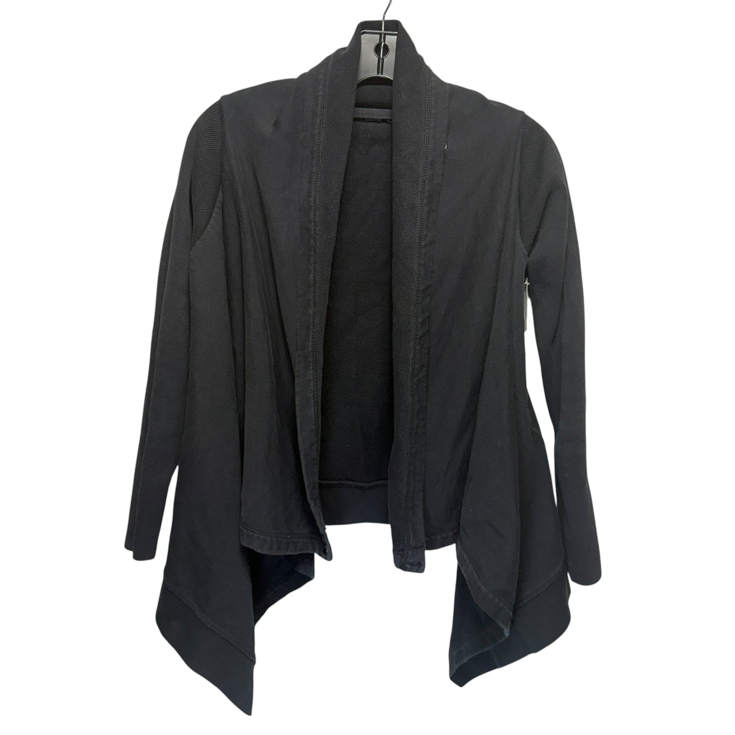 Draped Sweatshirt Cardigan Designer By All Saints In Black, Size: S