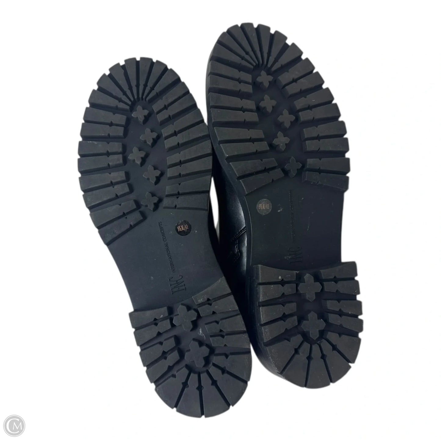 Basia Chain Boots Ankle Heels By Inc In Black & Gold, Size: 9.5