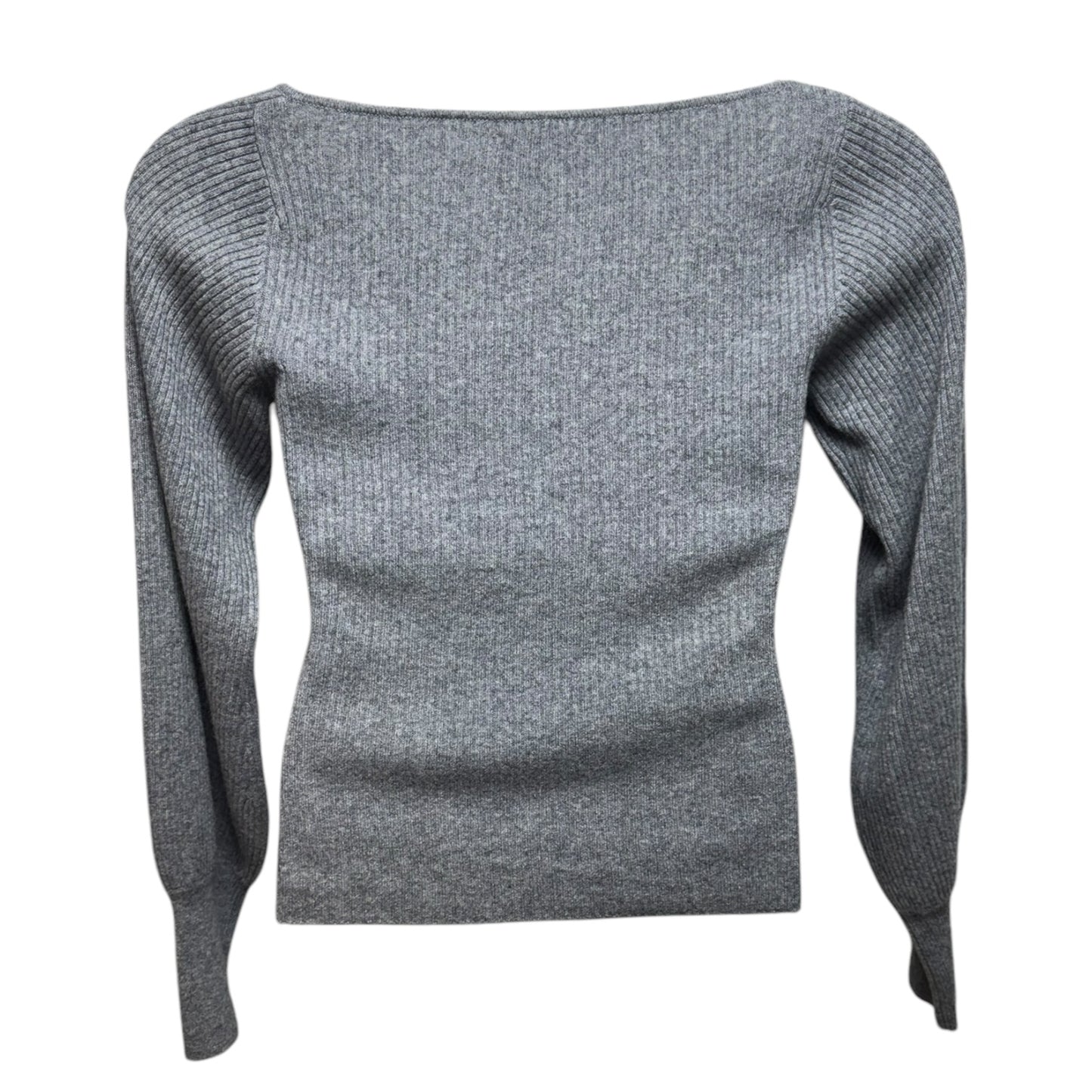 Ribbed V Neck Sweater Cashmere By Reformation In Grey, Size: M